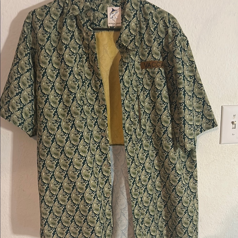 Green Patterned Men's Shirt